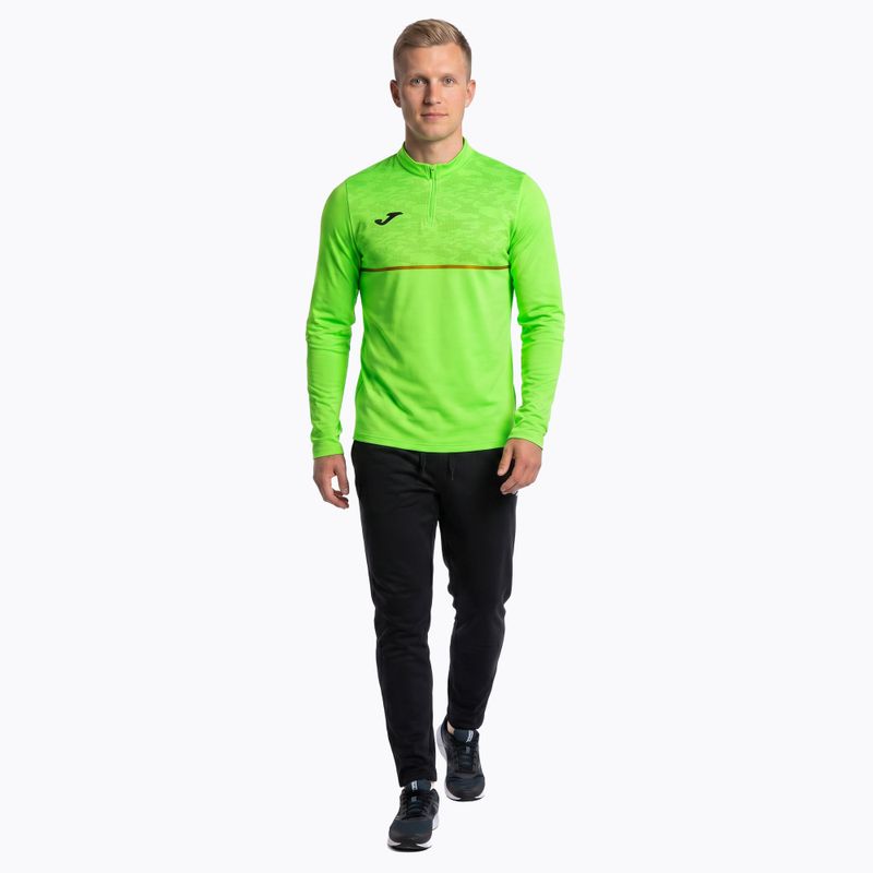 Pánska bežecká mikina Joma Record III fluor green 2