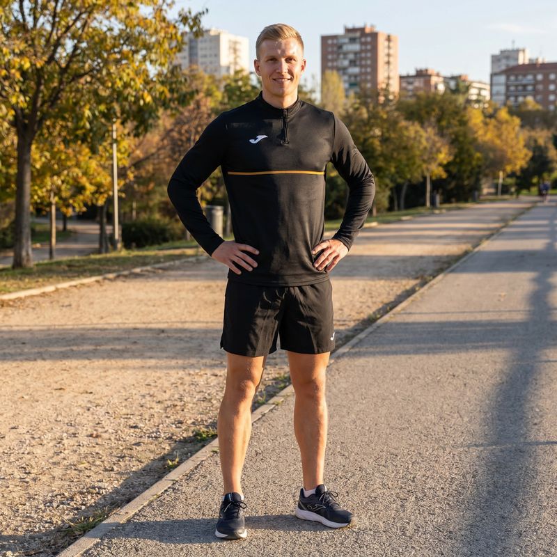 Pánska bežecká mikina Joma Record III čierna 6