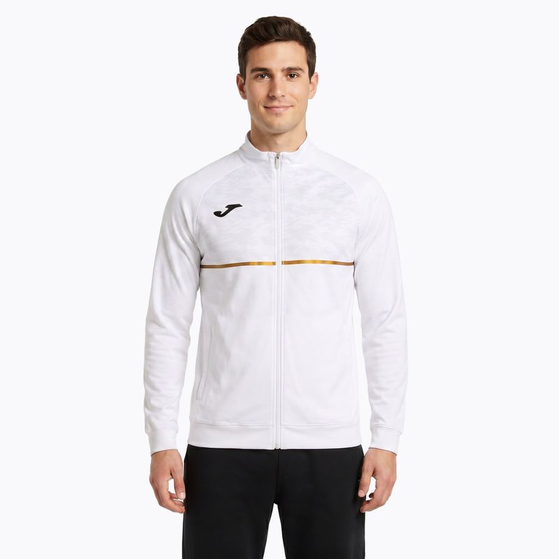 Pánska bežecká mikina Joma Record III Full Zip biela