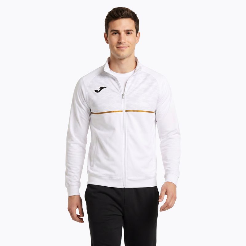 Pánska bežecká mikina Joma Record III Full Zip biela 3