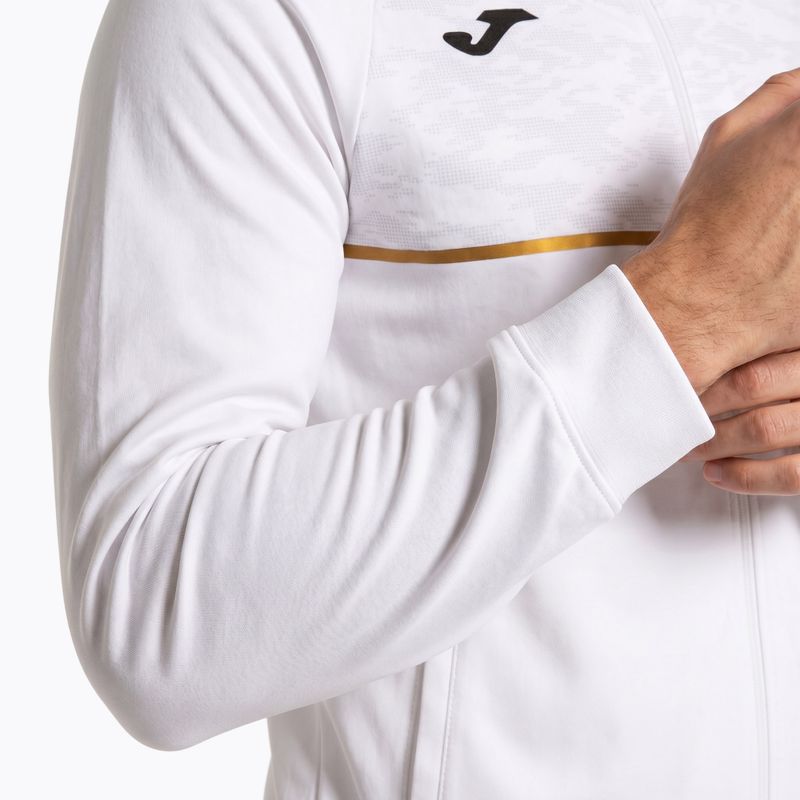 Pánska bežecká mikina Joma Record III Full Zip biela 4