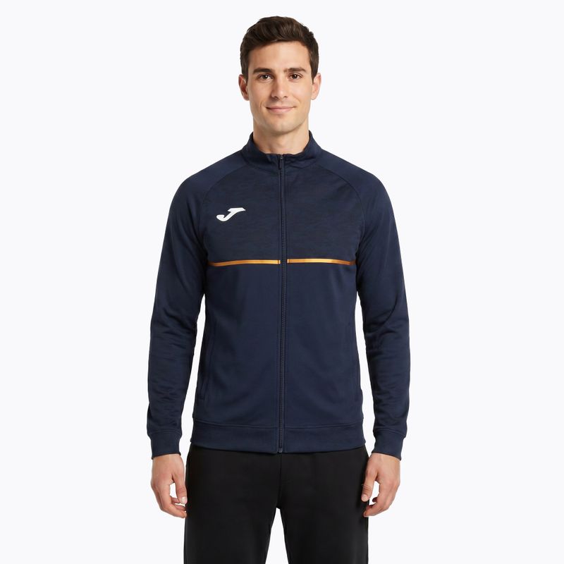 Pánska bežecká mikina Joma Record III Full Zip navy