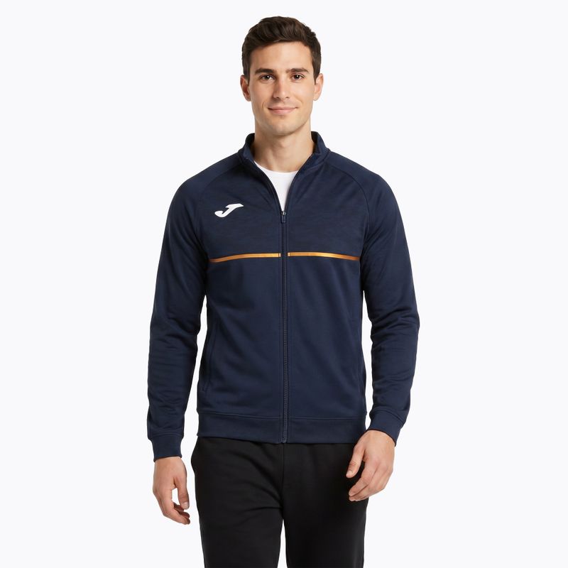 Pánska bežecká mikina Joma Record III Full Zip navy 3