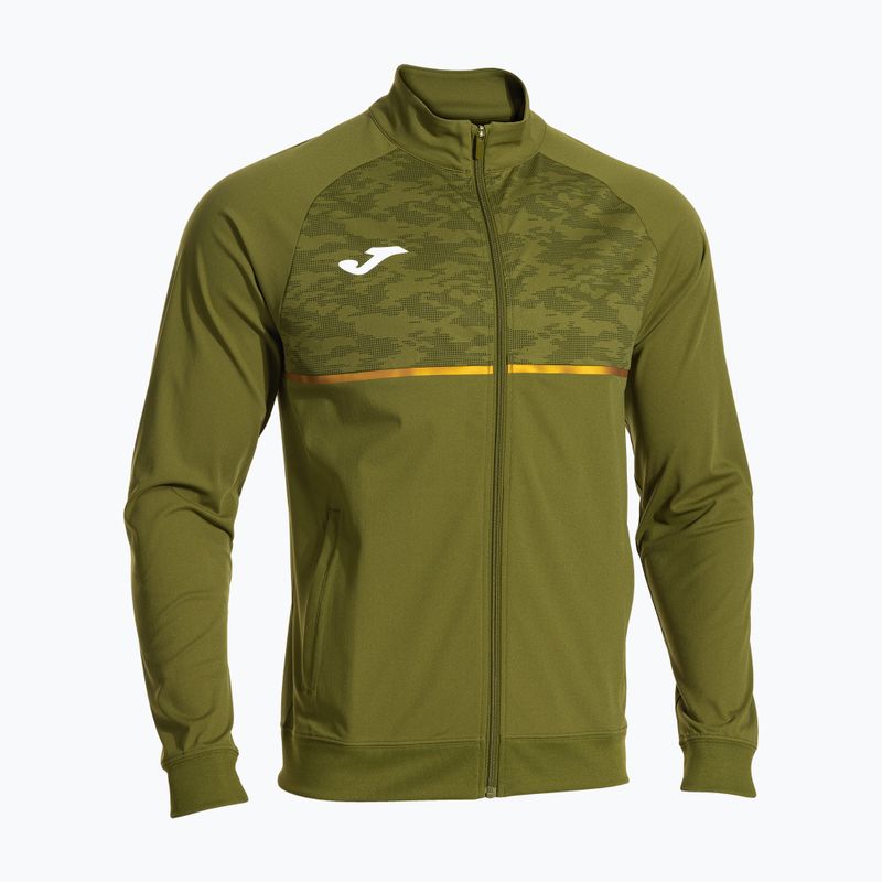 Pánska bežecká mikina Joma Record III Full Zip khaki