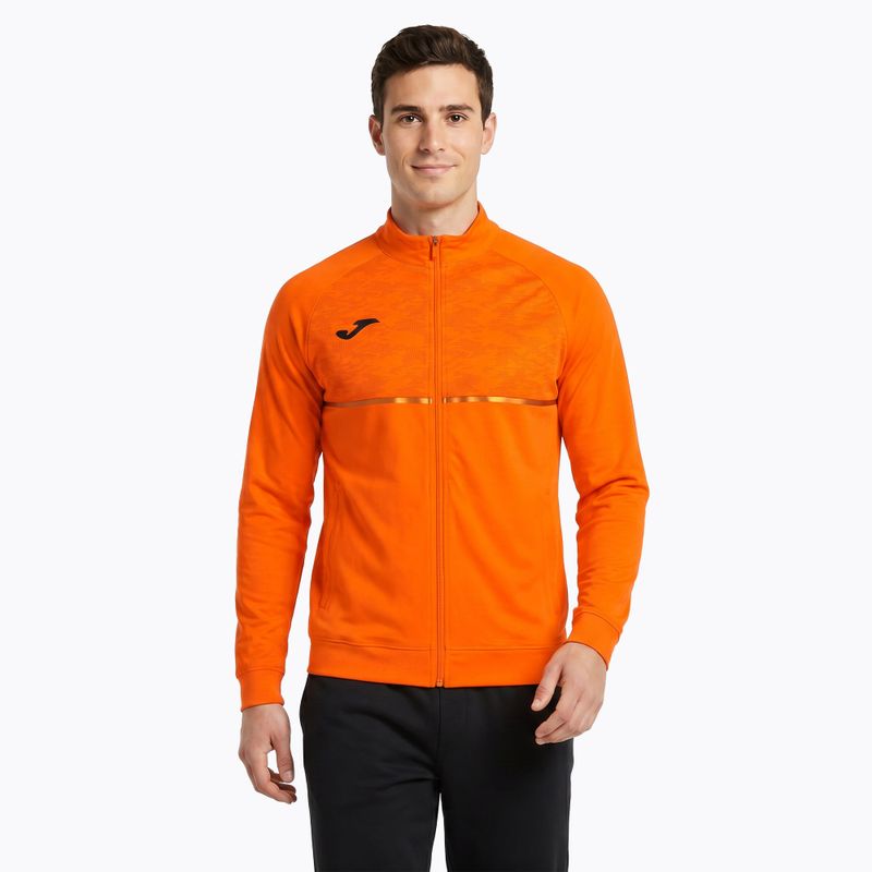 Pánska bežecká mikina Joma Record III Full Zip oranžová 3