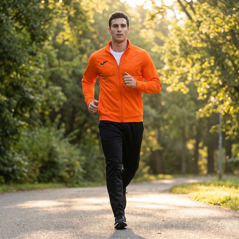 Pánska bežecká mikina Joma Record III Full Zip oranžová 8