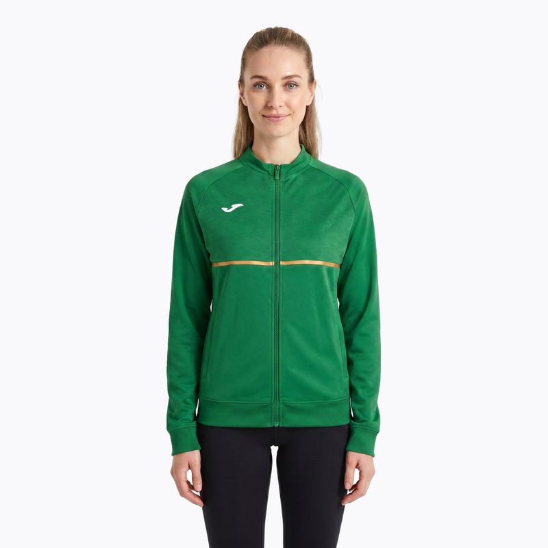 Dámska bežecká mikina Joma Record III Full Zip green