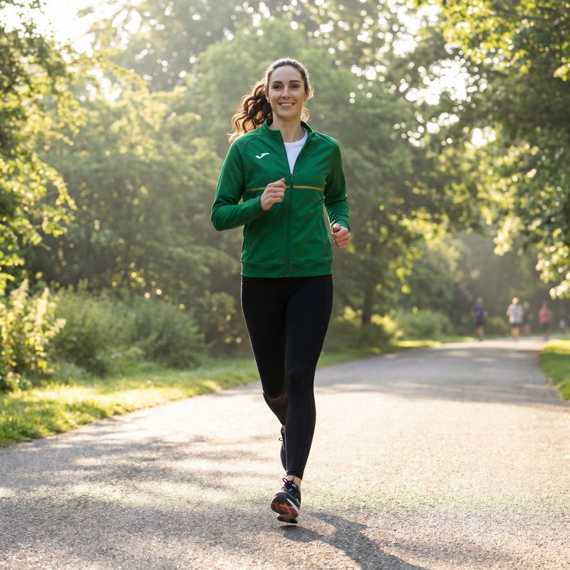 Dámska bežecká mikina Joma Record III Full Zip green 10