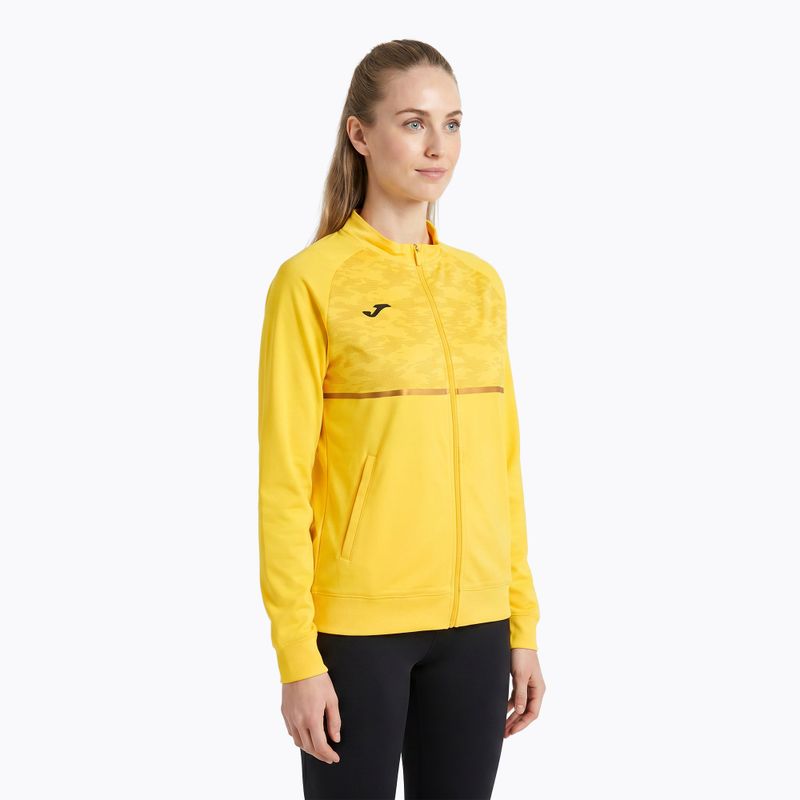 Dámska bežecká mikina Joma Record III Full Zip žltá 4