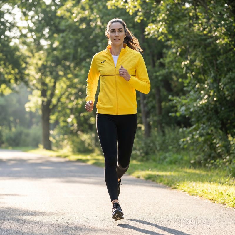 Dámska bežecká mikina Joma Record III Full Zip žltá 10