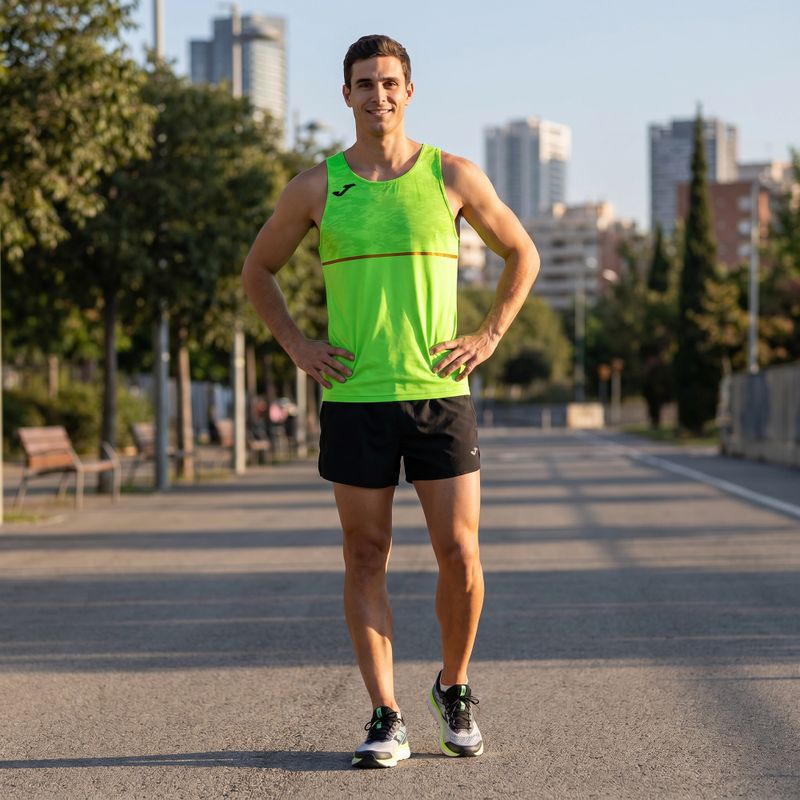 Pánske bežecké tričko Joma Record III fluor green 5