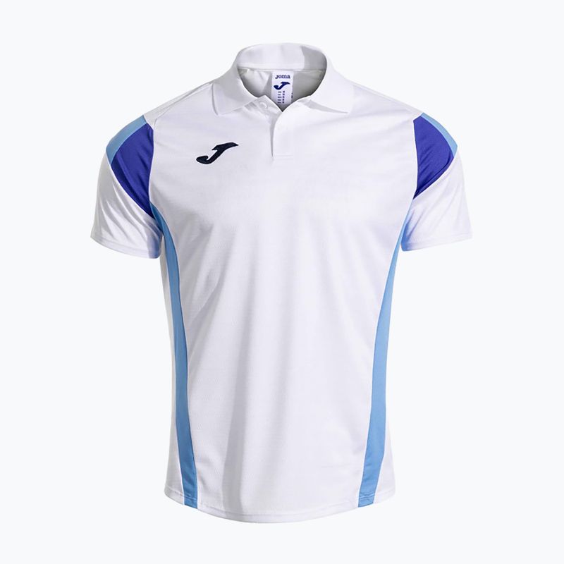 Pánske tenisové tričko Joma Montreal white/sky blue