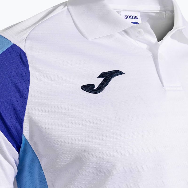 Pánske tenisové tričko Joma Montreal white/sky blue 4