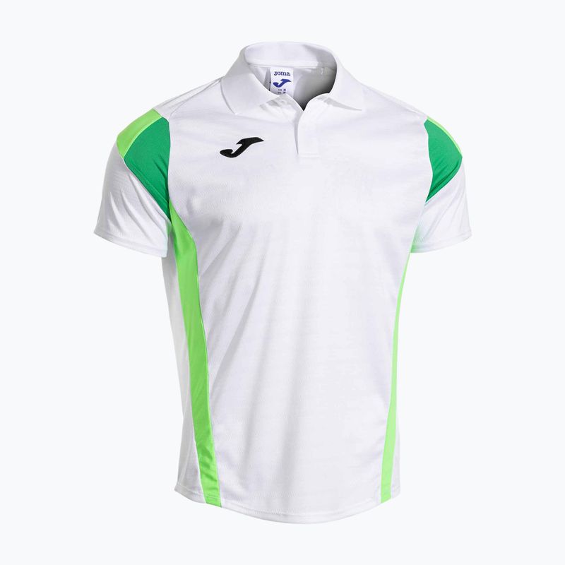 Pánske tenisové tričko Joma Montreal white/fluor green 2