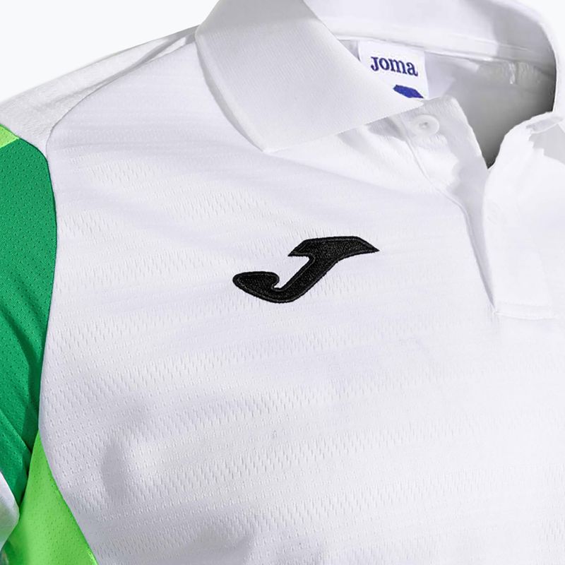 Pánske tenisové tričko Joma Montreal white/fluor green 4