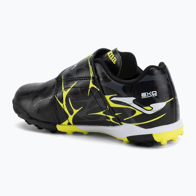 Detské futbalové kopačky Joma Super Copa Jr TF black / fluor yellow 3