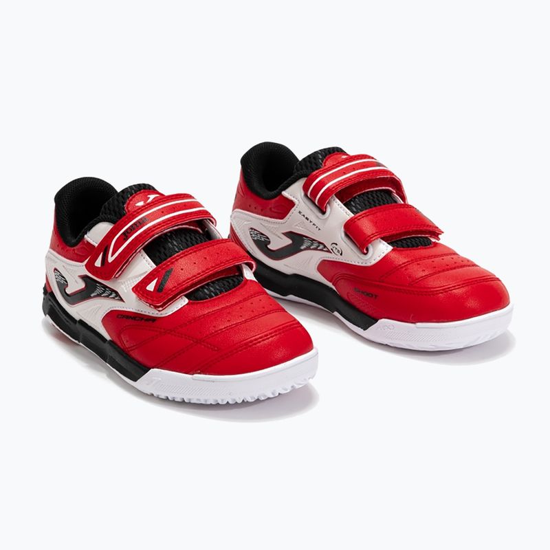 Buty piłkarskie dziecięce Joma Cancha Jr IN czerwono/białe 2