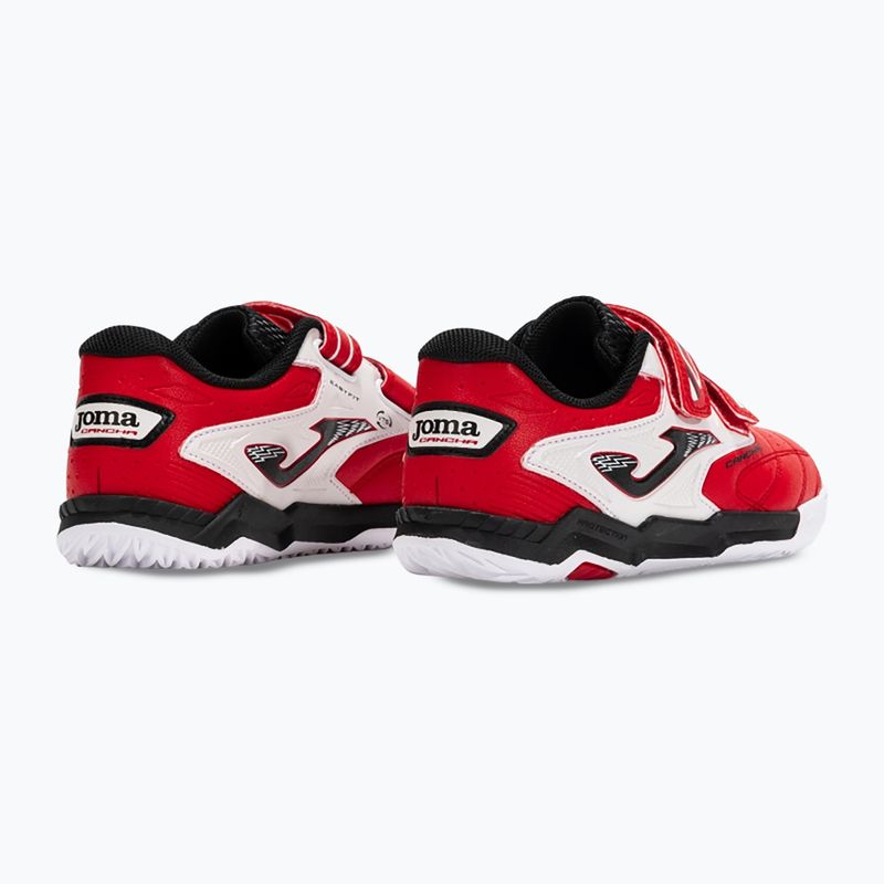 Buty piłkarskie dziecięce Joma Cancha Jr IN czerwono/białe 3