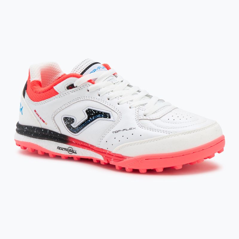 Pánske futbalové kopačky Joma Top Flex Rebound TF white / fluor coral