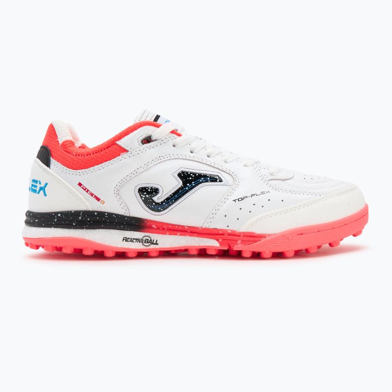 Pánske futbalové kopačky Joma Top Flex Rebound TF white / fluor coral 2