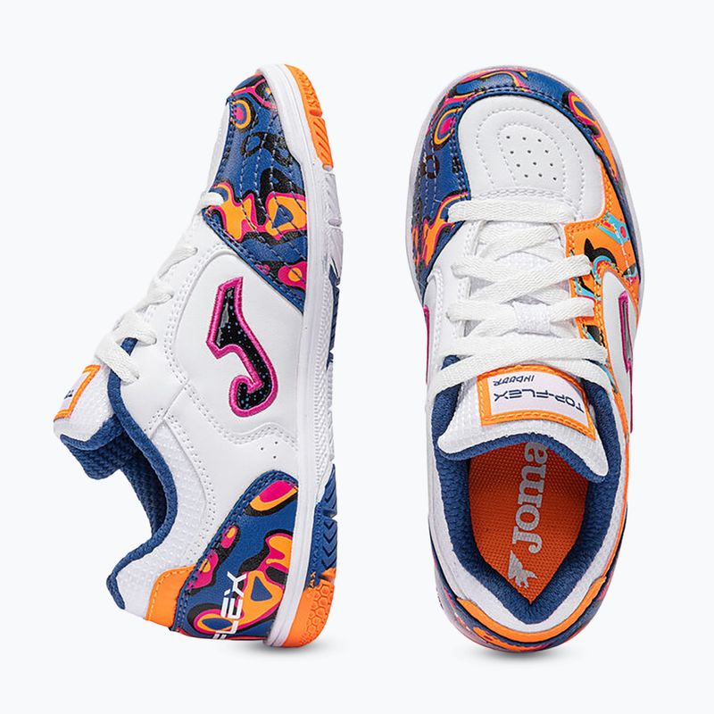Detské kopačky Joma Top Flex Jr IN white-orange 4