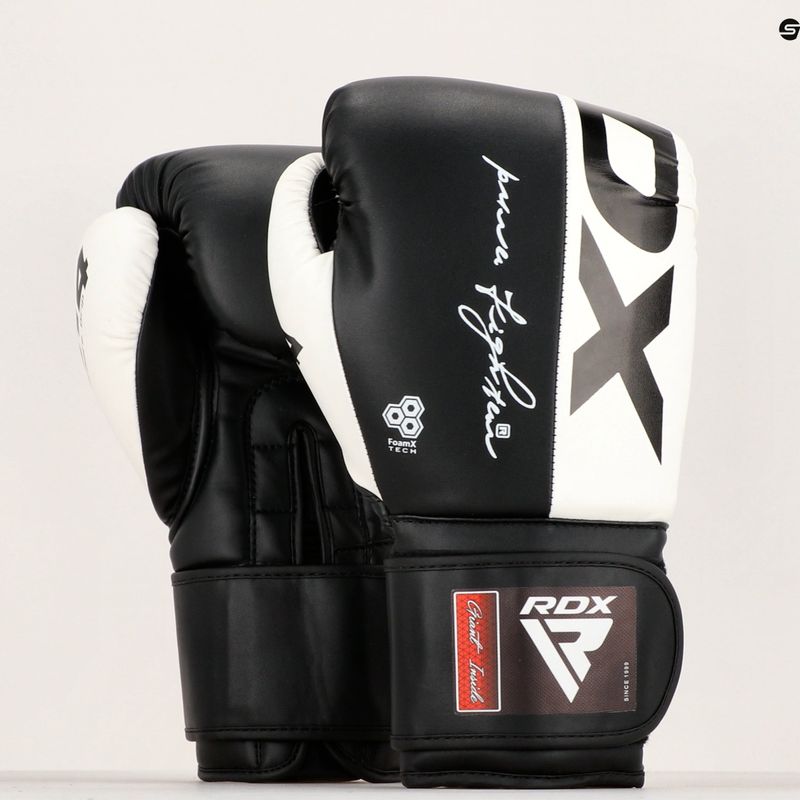 RDX REX F4 biele a čierne boxerské rukavice BGR-F4B-1OZ 14