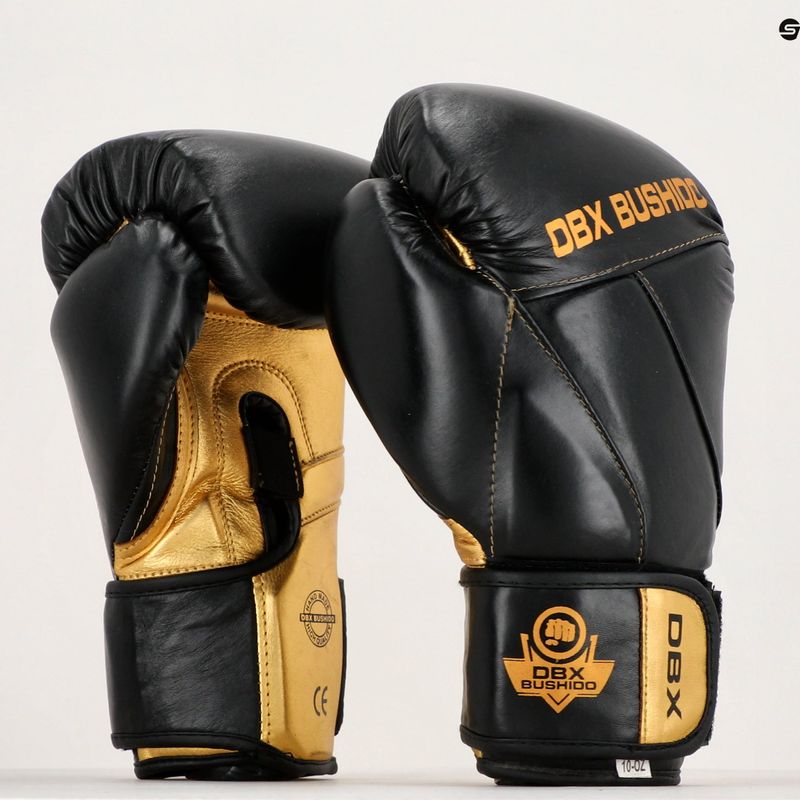 Boxerské rukavice Bushido z prírodnej kože čierne B-2v14 16