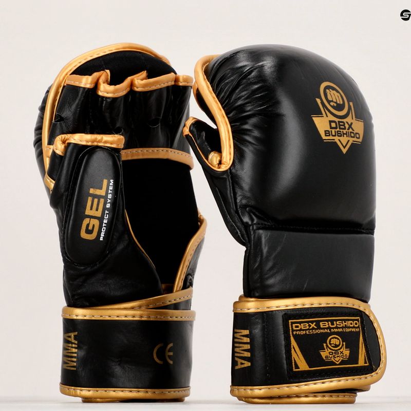 Bushido kožené tréningové rukavice MMA čierne Arm-2011D-L 16