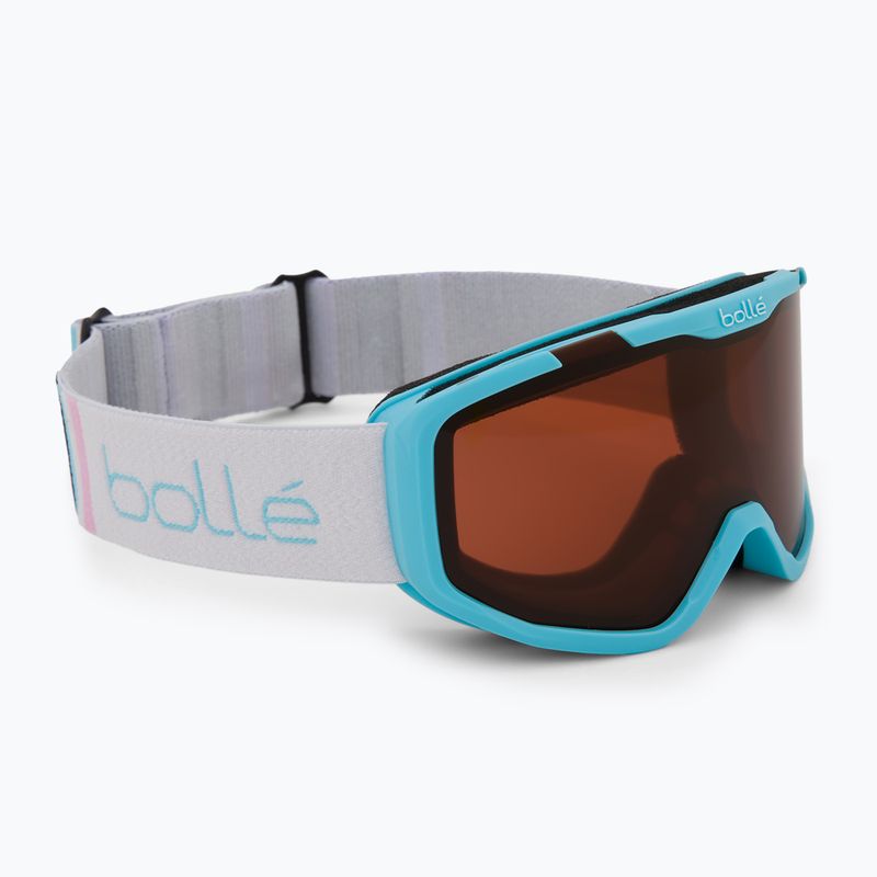 Detské lyžiarske okuliare Bollé Rocket blue& white matte/ rosy bronze