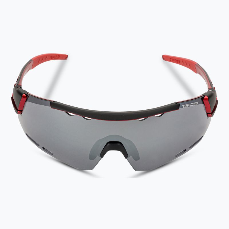 Cyklistické okuliare Tifosi Alliant 3 black red/smoke/ac red/clear 4