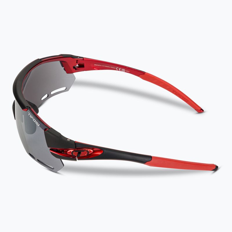 Cyklistické okuliare Tifosi Alliant 3 black red/smoke/ac red/clear 5