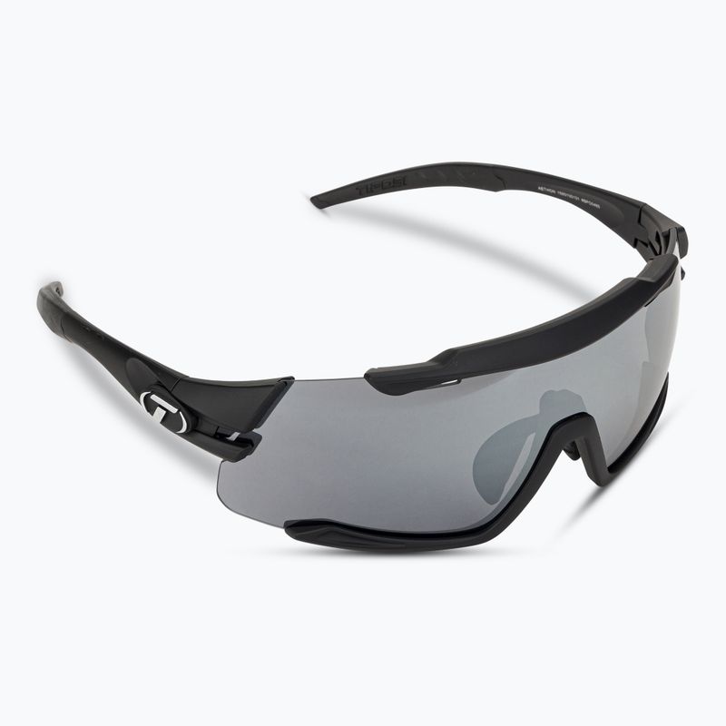 Cyklistické okuliare Tifosi Aethon 3 matte black/smoke/ac red/clear 2