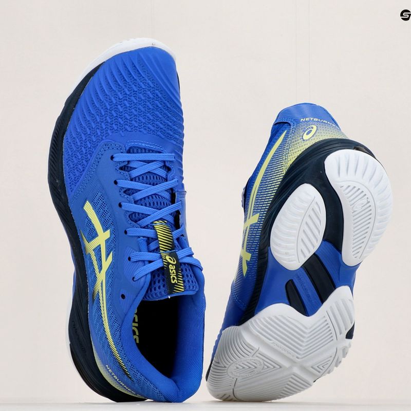 ASICS Netburner Ballistic FF 3 pánska volejbalová obuv illusion blue / glow yellow 13