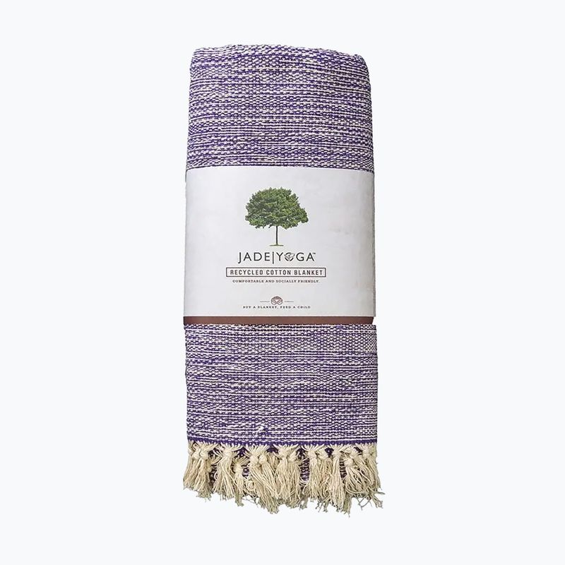 Deka na jógu JadeYoga Recycled Cotton Hand Loomed Yoga purple