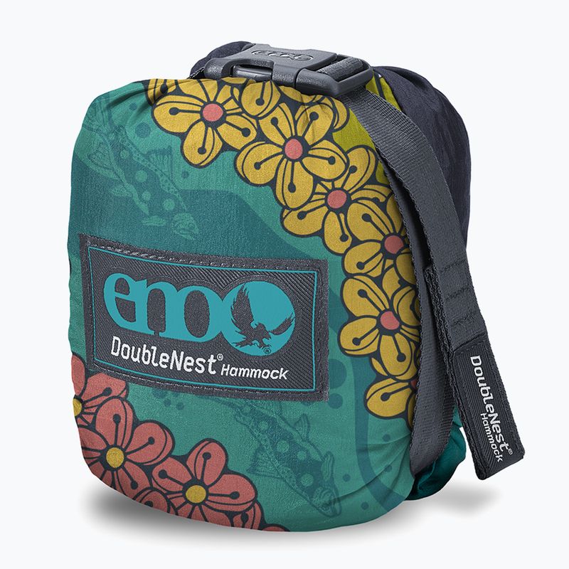 ENO DoubleNest Print turistická hojdacia sieť na deň až noc 5