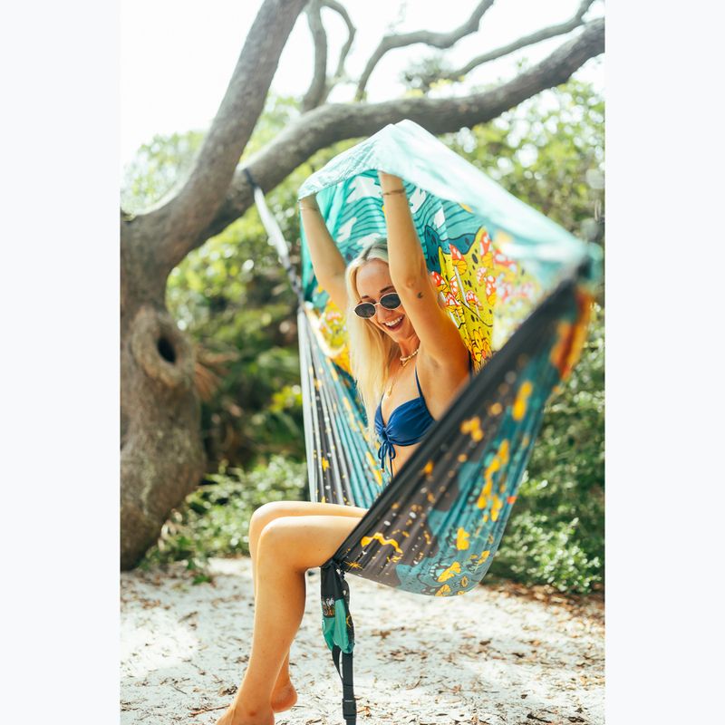 ENO DoubleNest Print turistická hojdacia sieť na deň až noc 13