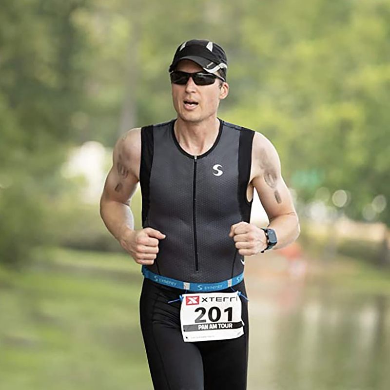 Pás na štartovné číslo Synergy Race Belt blue 4