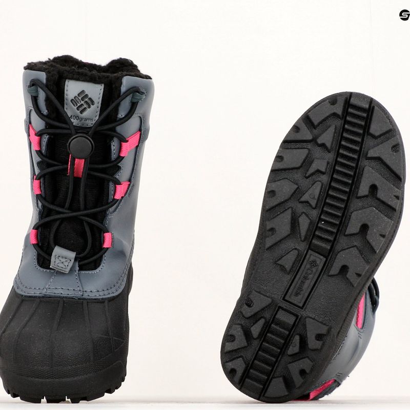 Columbia Bugaboot Celsius Detské snehové topánky graphite/wild fuchsia 21