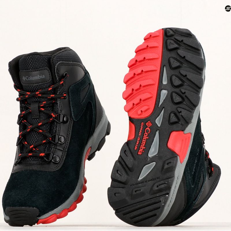 Detské turistické topánky Columbia Newton Ridge Amped black/mountain red 21