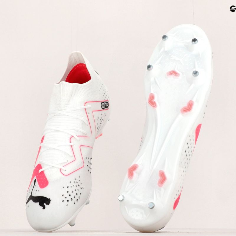 PUMA Future Match MXSG pánske kopačky puma white/puma black/fire orchid 12