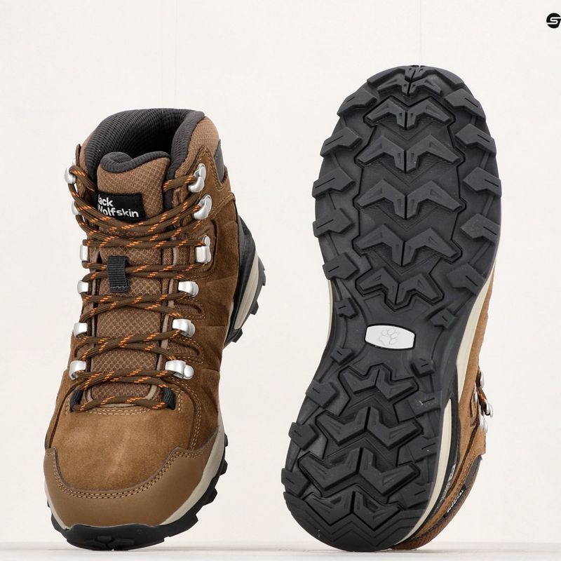 Dámske trekové topánky Jack Wolfskin Refugio Texapore Mid brown/apricot 17