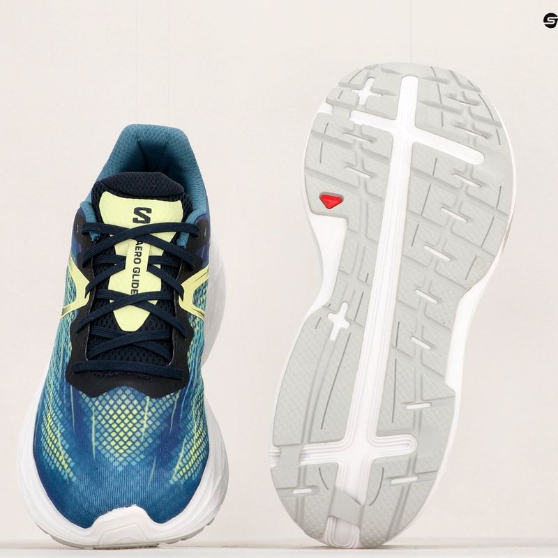 Pánska bežecká obuv Salomon Aero Glide blue ashes/dark sapphire/sunny lime 22