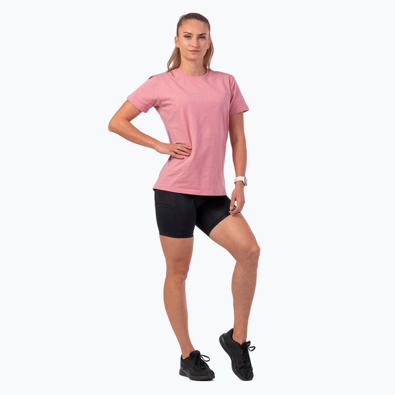 Dámske tréningové tričko NEBBIA Invisible Logo old rose 3