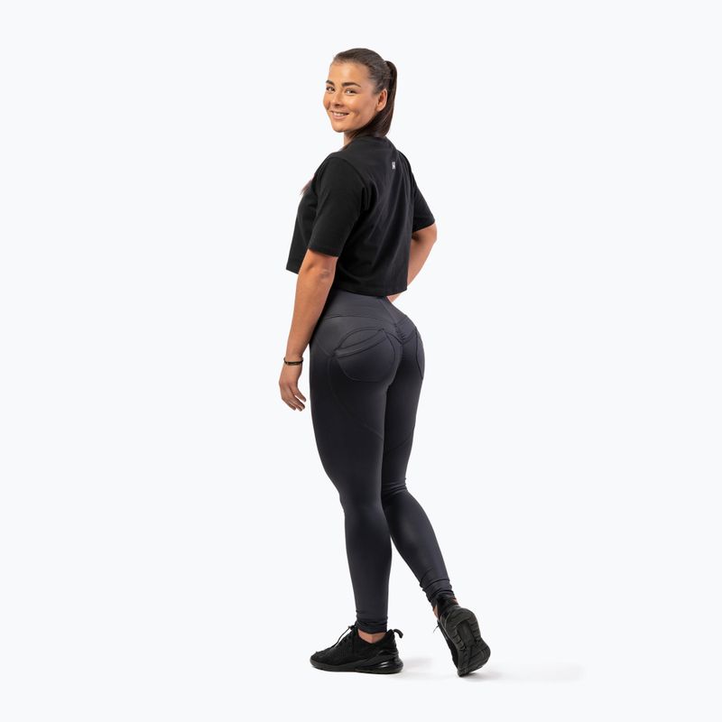 Dámske legíny NEBBIA Glossy Look Bubble Butt vulkanická čierna 3