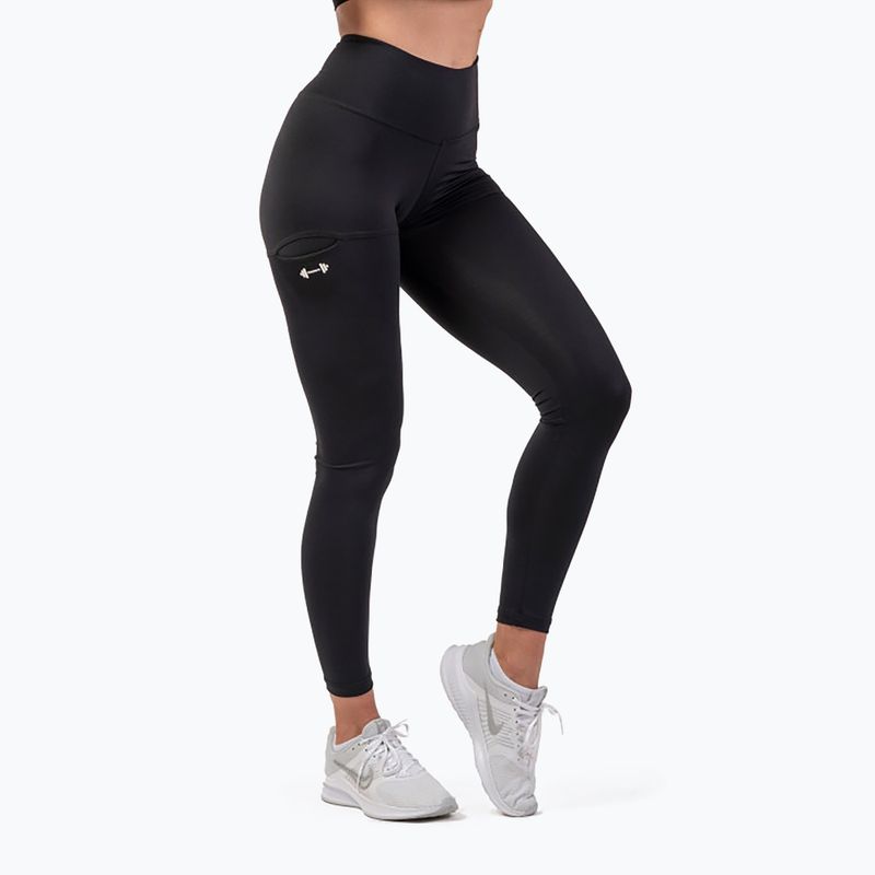Dámske legíny NEBBIA Active High-Waist Smart Pocket čierne 42 5