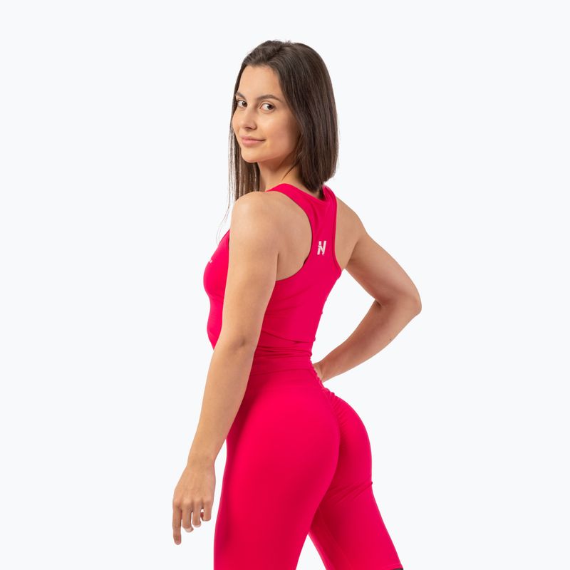 Dámske tréningové tielko NEBBIA Sporty Slim Fit Crop pink 2