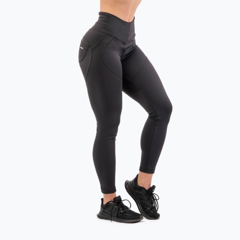Dámske tréningové legíny NEBBIA Lifting Effect Bubble Butt black