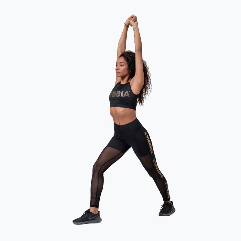 Dámske tréningové legíny NEBBIA Gold Mesh čierne 82911 6