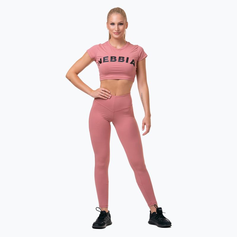 Dámske tréningové legíny NEBBIA Mesh High-Waist old rose 5