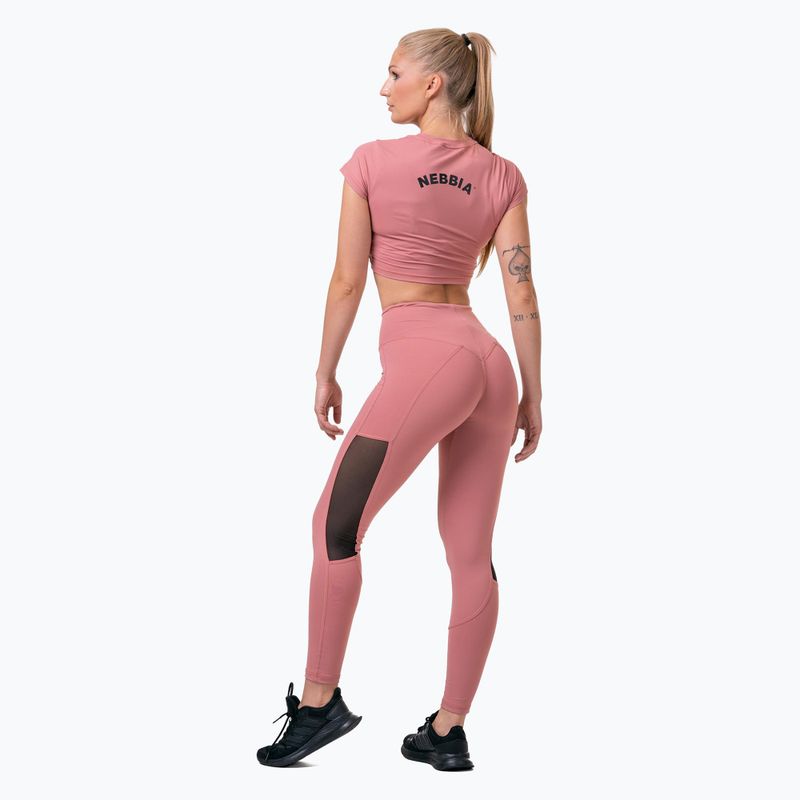 Dámske tréningové legíny NEBBIA Mesh High-Waist old rose 7